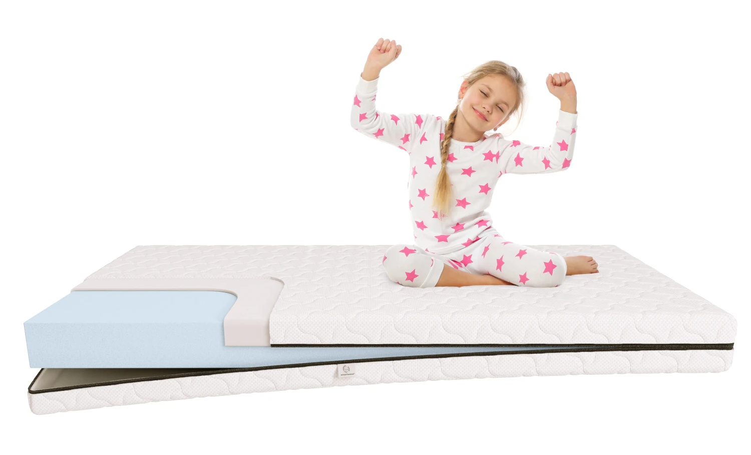 Materac piankowy dla dziecka 14 cm Średnia twardość (H2) - rozmiar XL